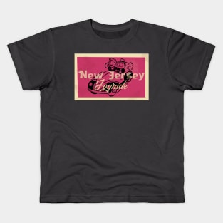 Vintage New Jersey postcard cartoon Kids T-Shirt